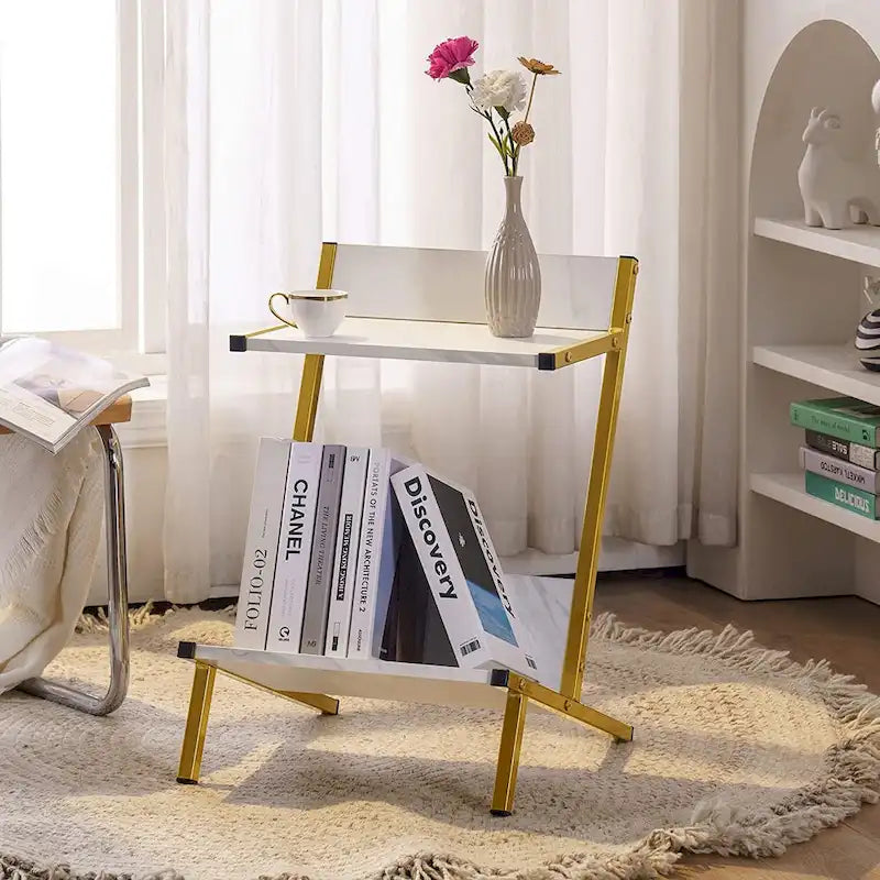 Ivinta Small End Table with Storage, Modern Simplistic Side Table