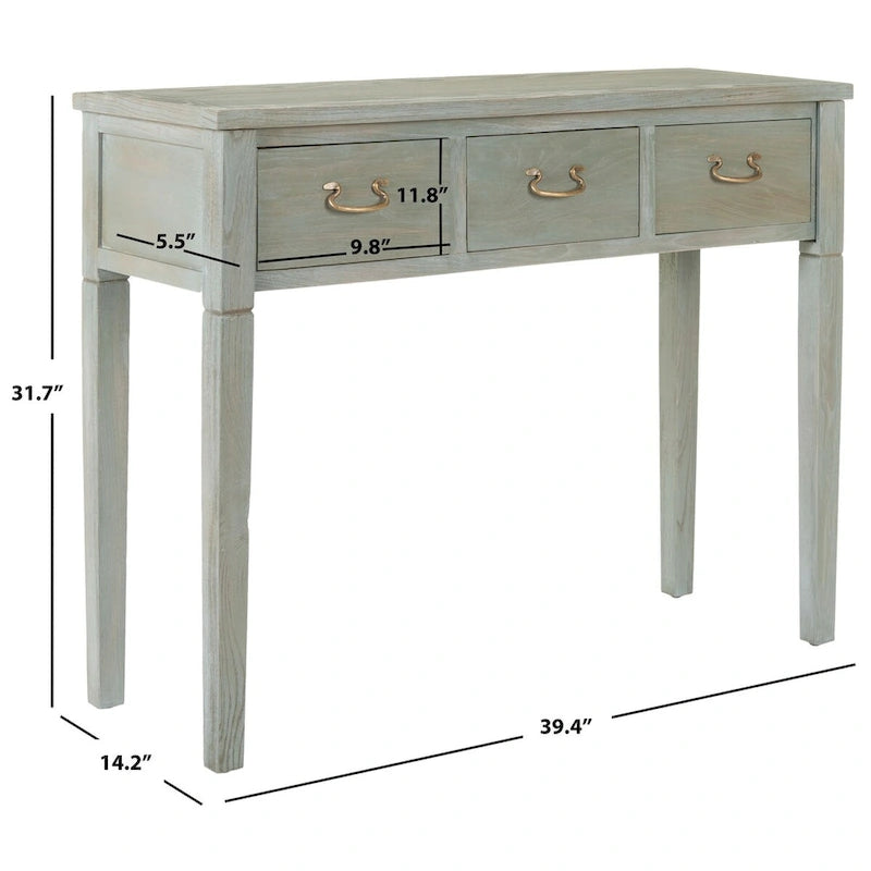 SAFAVIEH Marleine Antiqued Grey Console Table - 39.4 x 14.2 x 31.7 - 39Wx14Dx32H