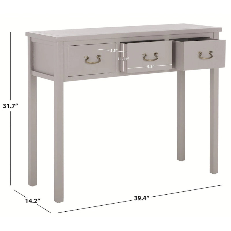 SAFAVIEH Marleine Antiqued Grey Console Table - 39.4 x 14.2 x 31.7 - 39Wx14Dx32H