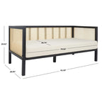 SAFAVIEH Mandie Rattan Sofa - 29 W x 62 D x 30 H - 29Wx62Dx29H