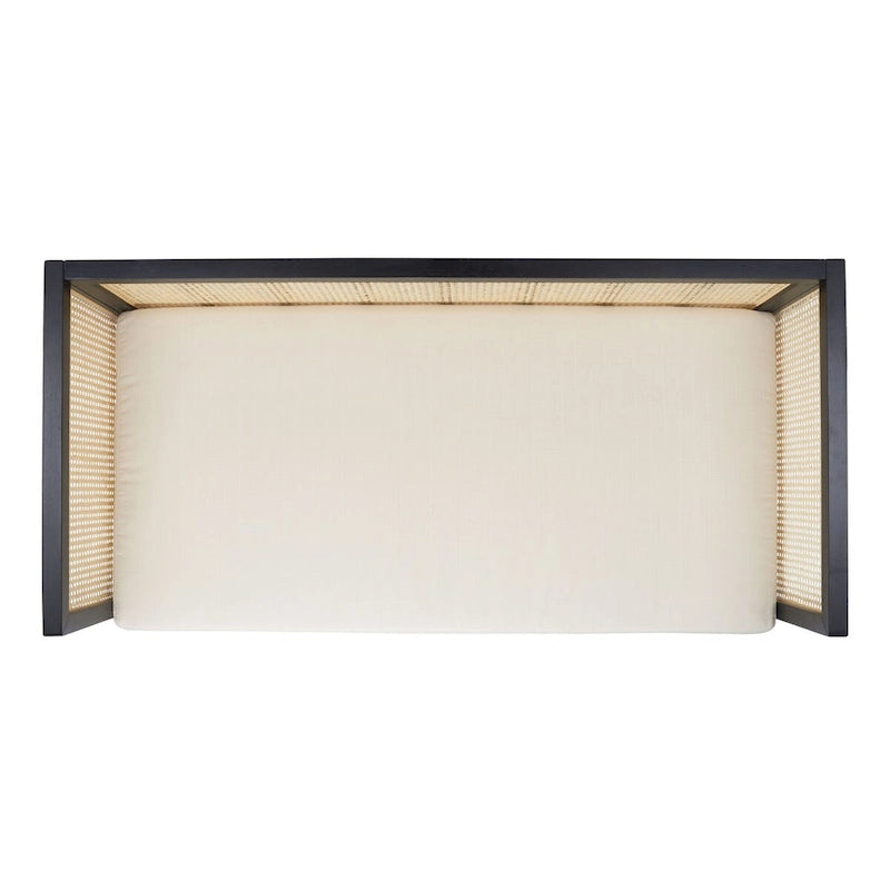 SAFAVIEH Mandie Rattan Sofa - 29 W x 62 D x 30 H - 29Wx62Dx29H