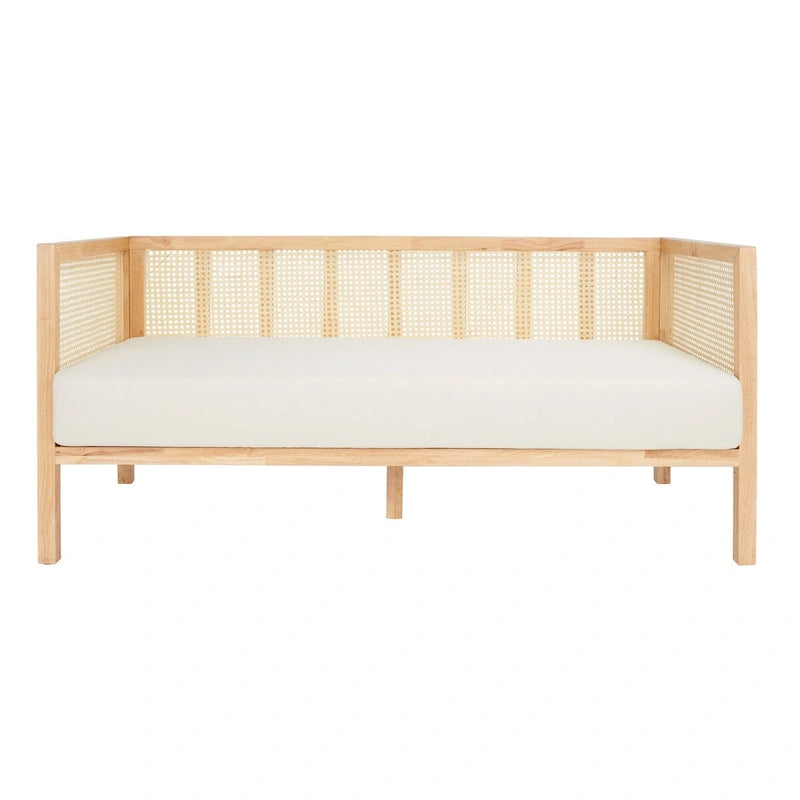 SAFAVIEH Mandie Rattan Sofa - 29 W x 62 D x 30 H - 29Wx62Dx29H