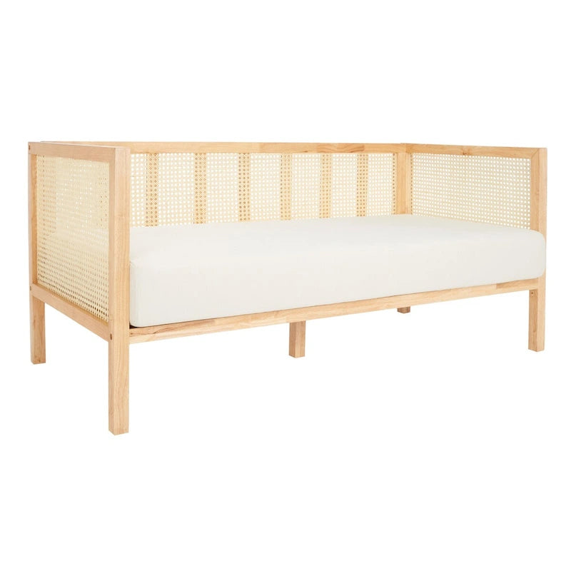 SAFAVIEH Mandie Rattan Sofa - 29 W x 62 D x 30 H - 29Wx62Dx29H