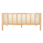 SAFAVIEH Mandie Rattan Sofa - 29 W x 62 D x 30 H - 29Wx62Dx29H