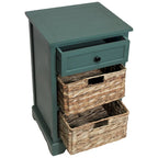 Dana Point 3-drawer Storage Wood Side Table Nightstand