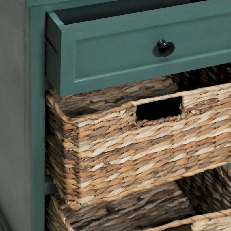 Dana Point 3-drawer Storage Wood Side Table Nightstand