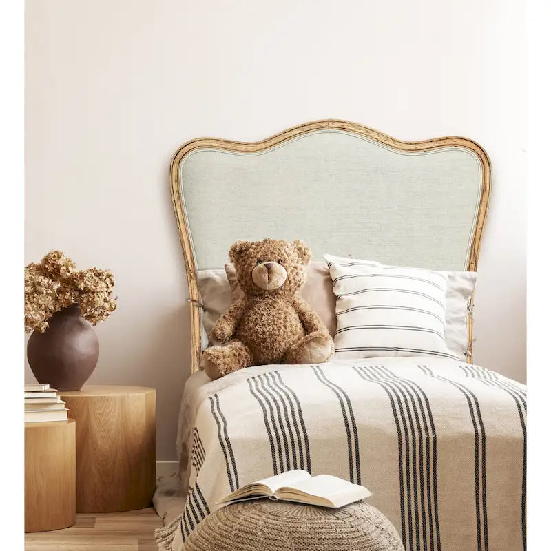 Oak & Linen Headboard