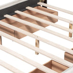 Merax Queen Upholstered Platform Bed with 4 Drawers