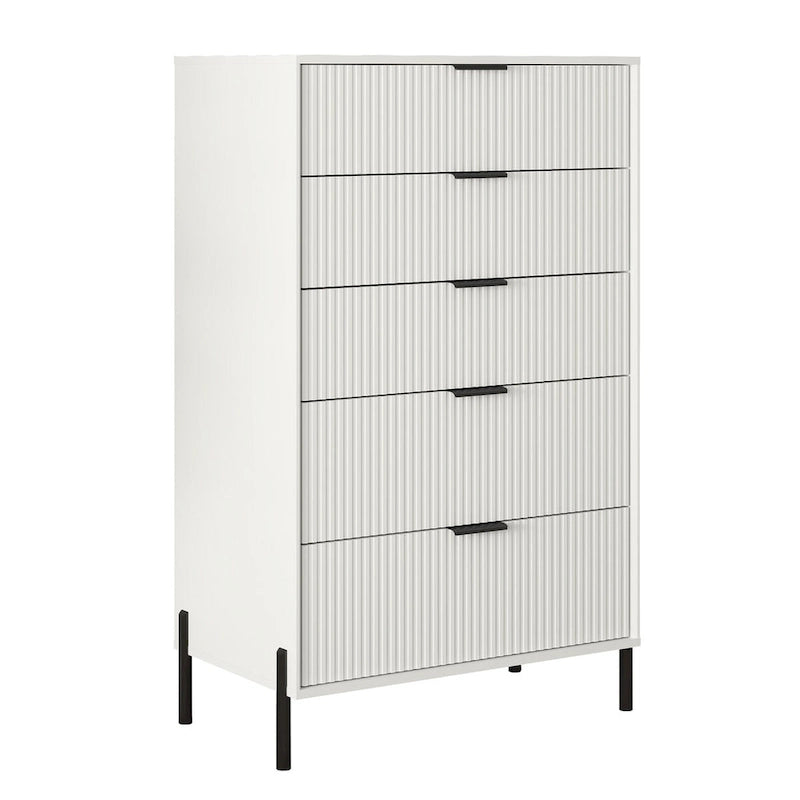 Modern 30 5-Drawer Chest with Metal Handles