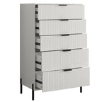Modern 30 5-Drawer Chest with Metal Handles