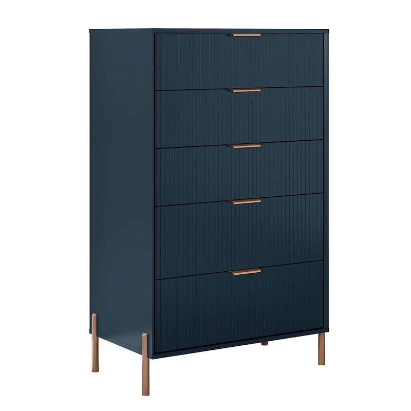 Modern 30 5-Drawer Chest with Metal Handles