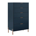 Modern 30 5-Drawer Chest with Metal Handles
