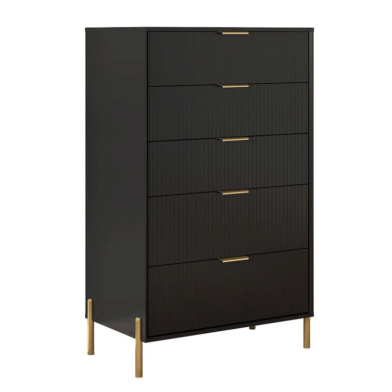Modern 30 5-Drawer Chest with Metal Handles