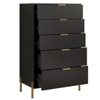 Modern 30 5-Drawer Chest with Metal Handles