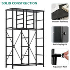 Moasis 16-drawer Dresser Chest with Metal Frame, Wood Tabletop