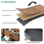 Moasis 16-drawer Dresser Chest with Metal Frame, Wood Tabletop