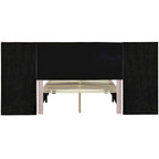 Full Size Upholstered Platform Bed with Big Headboard