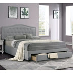 Fully Upholstered California King Bed with1 Underbed Drawer