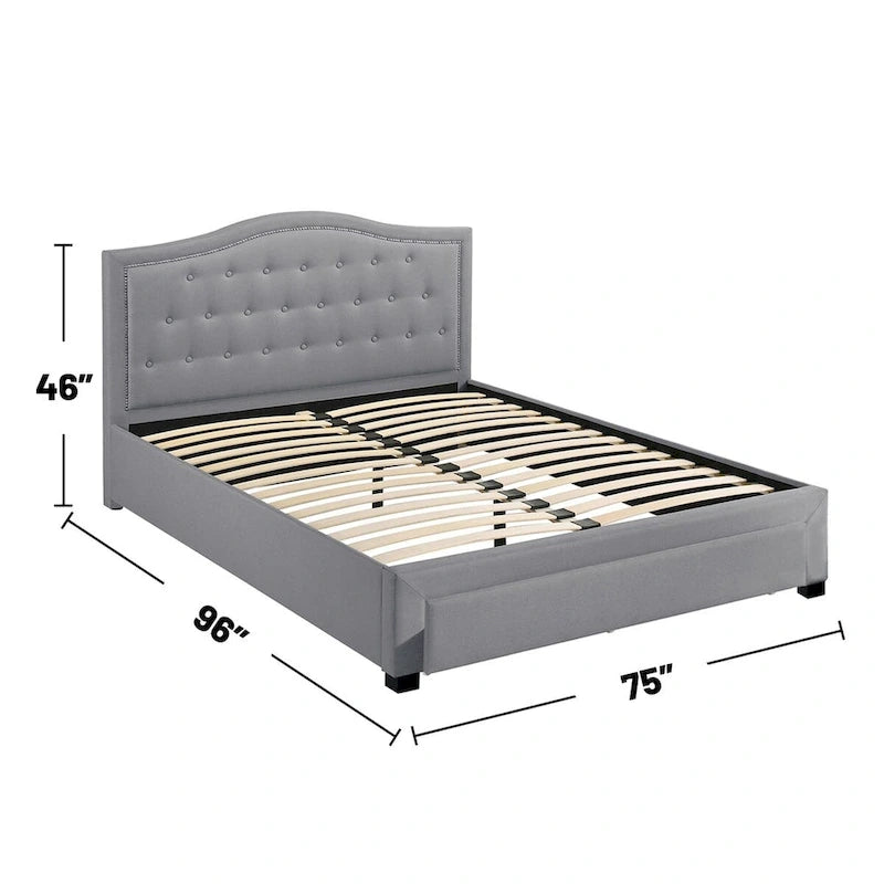 Fully Upholstered California King Bed with1 Underbed Drawer