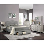 Fully Upholstered California King Bed with1 Underbed Drawer