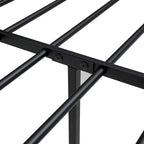 Roomfitters Twin Size Platform Bed, Metal and Wood Bed Frame with Headboard and Footboard