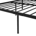 Roomfitters Twin Size Platform Bed, Metal and Wood Bed Frame with Headboard and Footboard