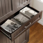 71Kitchen Pantry Storage Cabinet, Storage Cabinet Buffet, Freestanding Kitchen Storage Cabinet with 4 Adjustable Shelves