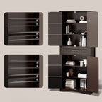 71Kitchen Pantry Storage Cabinet, Storage Cabinet Buffet, Freestanding Kitchen Storage Cabinet with 4 Adjustable Shelves