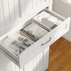 71Kitchen Pantry Storage Cabinet, Storage Cabinet Buffet, Freestanding Kitchen Storage Cabinet with 4 Adjustable Shelves