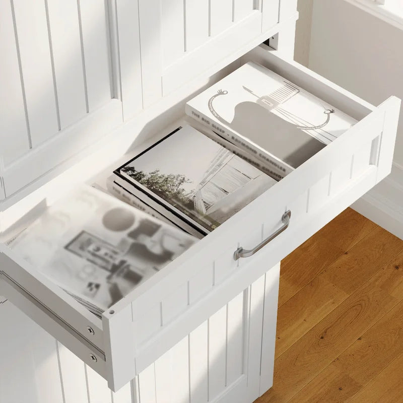 71Kitchen Pantry Storage Cabinet, Storage Cabinet Buffet, Freestanding Kitchen Storage Cabinet with 4 Adjustable Shelves