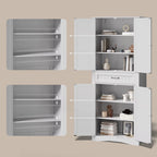 71Kitchen Pantry Storage Cabinet, Storage Cabinet Buffet, Freestanding Kitchen Storage Cabinet with 4 Adjustable Shelves