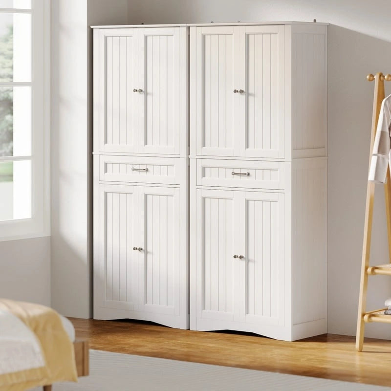 71Kitchen Pantry Storage Cabinet, Storage Cabinet Buffet, Freestanding Kitchen Storage Cabinet with 4 Adjustable Shelves