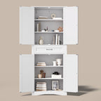 71Kitchen Pantry Storage Cabinet, Storage Cabinet Buffet, Freestanding Kitchen Storage Cabinet with 4 Adjustable Shelves