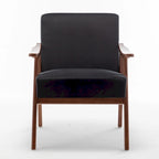Extra-Thick Backrest Accent Chair with Solid Wood Frame