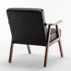 Extra-Thick Backrest Accent Chair with Solid Wood Frame