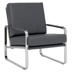 Studio Designs Home Allure Metal and Blended Leather Modern Accent Arm Chair