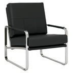 Studio Designs Home Allure Metal and Blended Leather Modern Accent Arm Chair