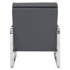 Studio Designs Home Allure Metal and Blended Leather Modern Accent Arm Chair