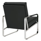 Studio Designs Home Allure Metal and Blended Leather Modern Accent Arm Chair