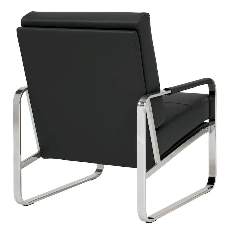 Studio Designs Home Allure Metal and Blended Leather Modern Accent Arm Chair