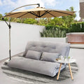 Modern Adjustable Ergonomic Fabric-Covered Sofa Bed Chair with Metal Frame