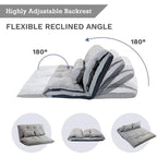 Modern Adjustable Ergonomic Fabric-Covered Sofa Bed Chair with Metal Frame