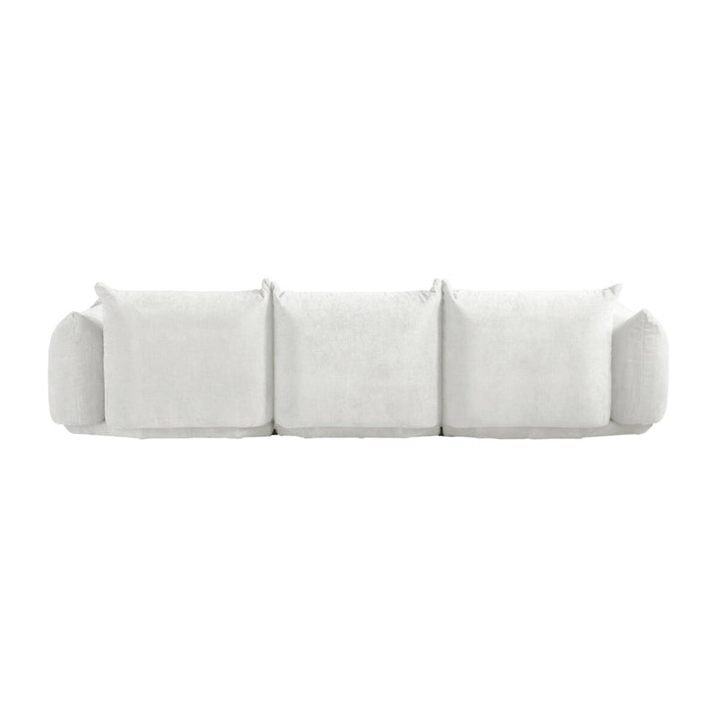 Modern Chenille Upholstery 3 Pieces Sofa Sets for Living Room Include Armchair, Loveseat,Three Seaters Couch And Ottoman