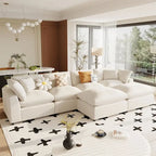 Merax Modern Large U-Shape Sectional Sofa, 2 Large Chaise with Removable Ottomans