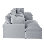 Merax Modern Large U-Shape Sectional Sofa, 2 Large Chaise with Removable Ottomans