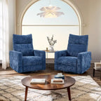 Olmas 33.5W Power Swivel Glider Recliner with USB Charger Set Of 2