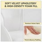 Yaheetech Flower Shape Velvet Armchair Accent Chair with Golden Metal Legs