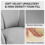 Yaheetech Flower Shape Velvet Armchair Accent Chair with Golden Metal Legs