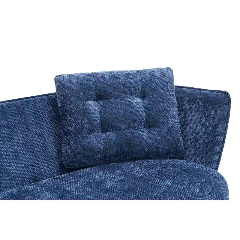 Upholstered Couch with Golden Metal Legs Club Loveseat Sofa for Living Reading Room ,Bedroom ,Apartment, Small Space Dorm