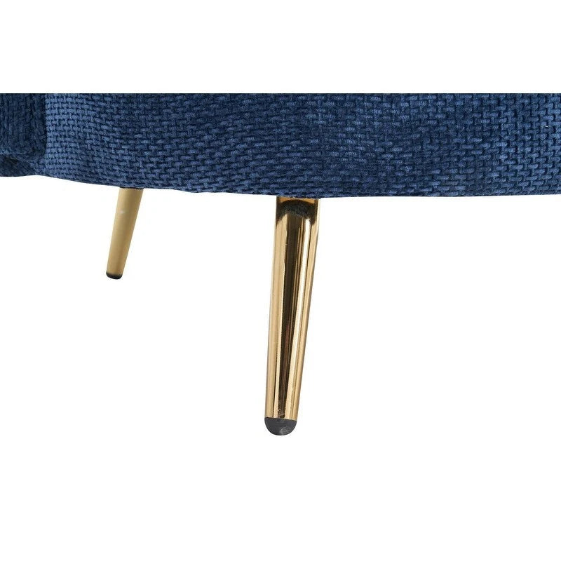 Upholstered Couch with Golden Metal Legs Club Loveseat Sofa for Living Reading Room ,Bedroom ,Apartment, Small Space Dorm